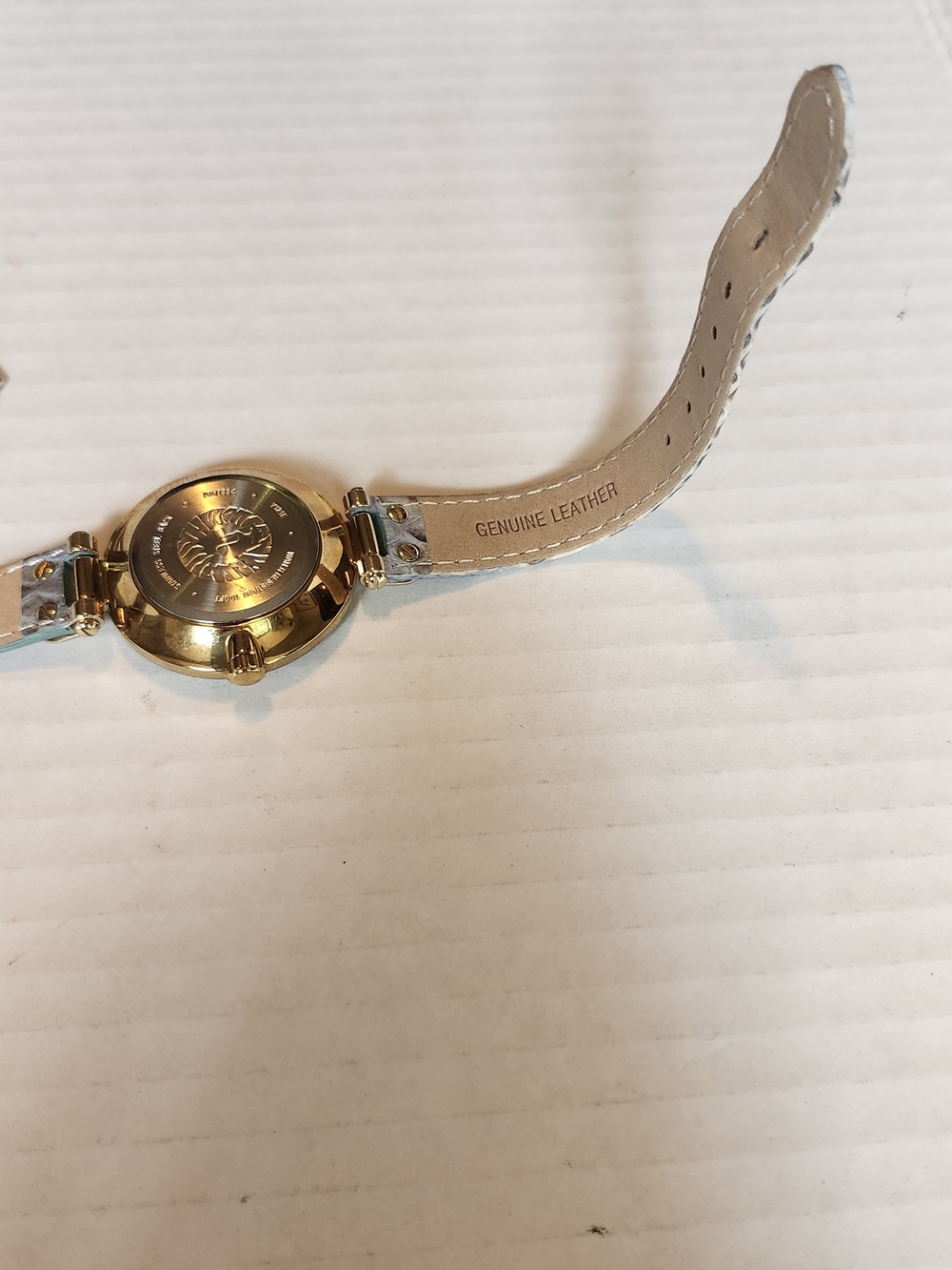 Anne Klein Women's Gold-tone Watch with MERMAID Snake-Embossed Strap - Picture 11 of 14